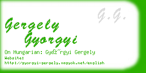 gergely gyorgyi business card